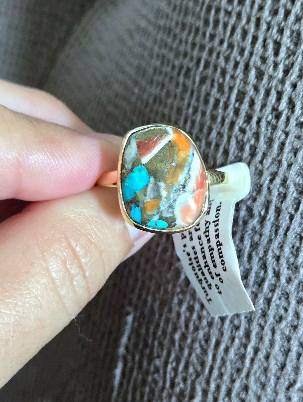 Shivam Misshapened Copper Turquoise Ring💍 - NWT - Picture 16 of 16